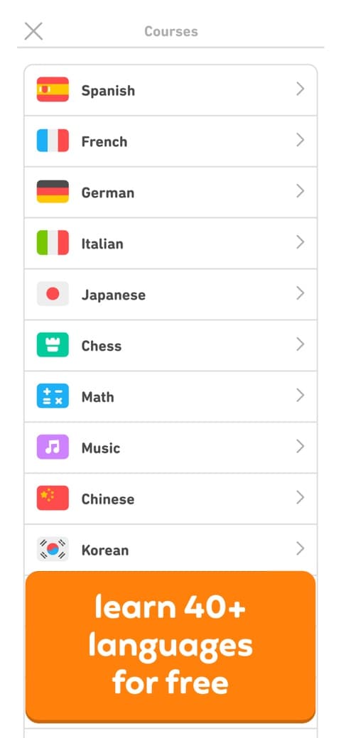 Duolingo app screenshot 1