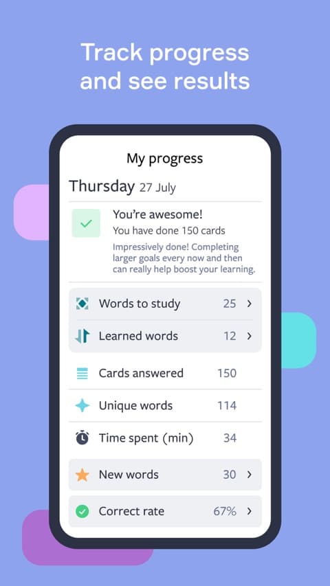 Lingvist app screenshot 3